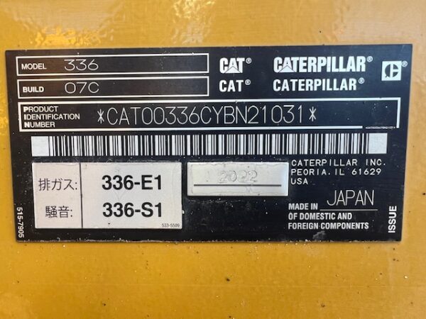 Caterpillar 336 Excavator - Image 23