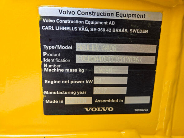 Volvo A40G Off-Highway Truck - Image 14
